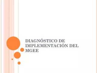 diagn stico de implementaci n del mgee