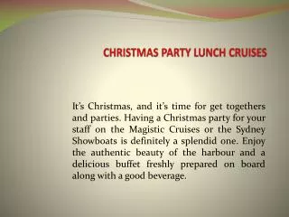 christmas party lunch cruises