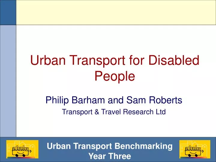 urban transport for disabled people