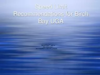 Speed Limit Recommendations for Birch Bay UGA
