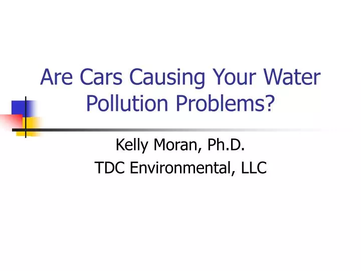 are cars causing your water pollution problems