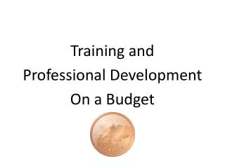 Training and Professional Development On a Budget