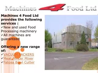 Buy Online Food Machinery