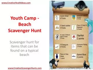 Youth Camp - Beach Scavenger Hunt
