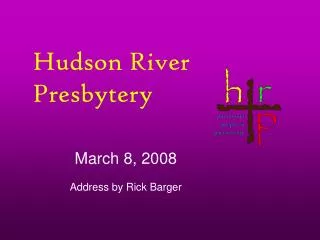 Hudson River Presbytery