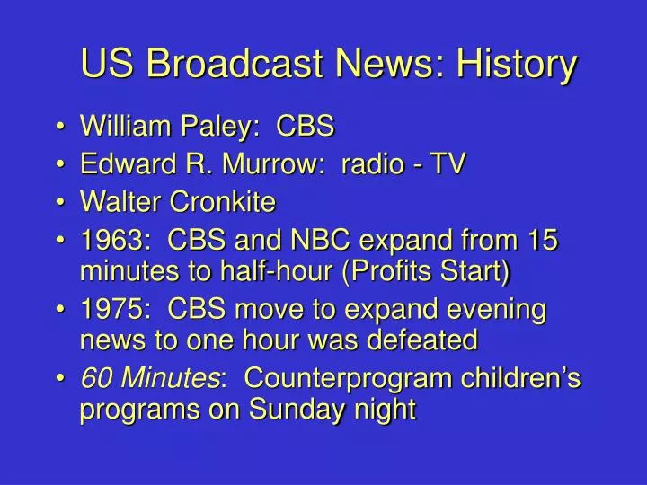 us broadcast news history