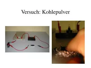 versuch kohlepulver