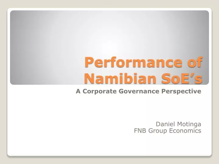 performance of namibian soe s