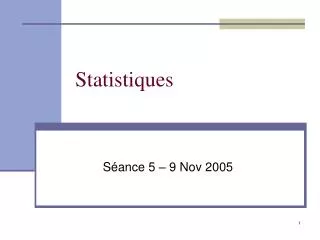 statistiques