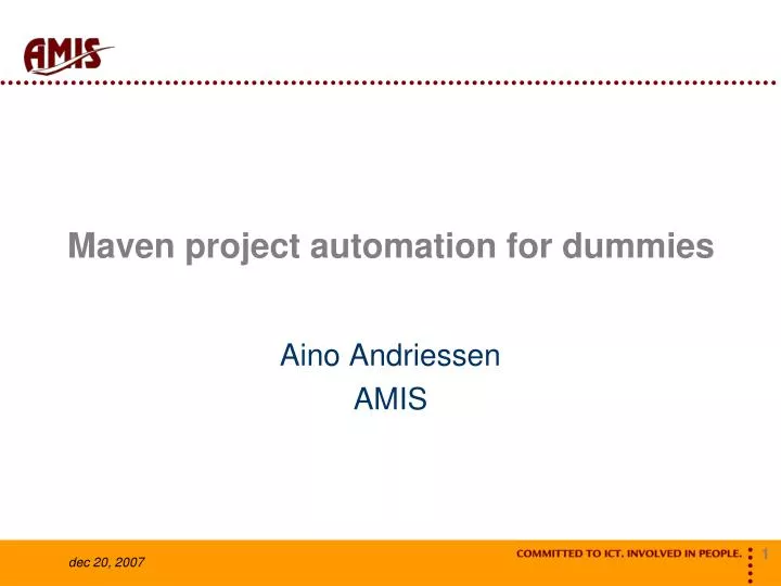 maven project automation for dummies