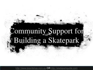 community support for building a skatepark