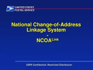 National Change-of-Address Linkage System - NCOA Link