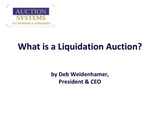 what is a liquidation auction?