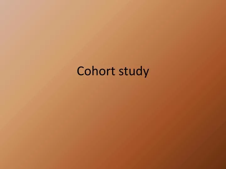 cohort study