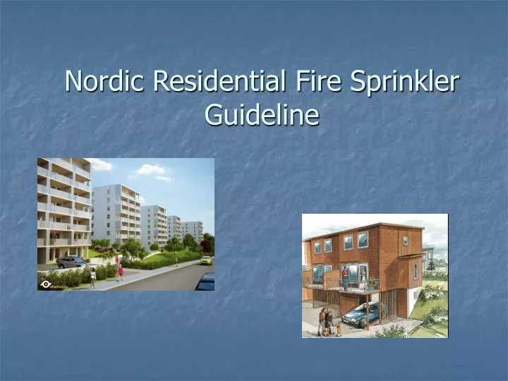 nordic residential fire sprinkler guideline