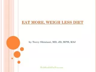 Eat more weigh less Cookbook 2013