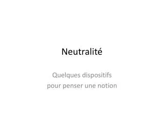 neutralit