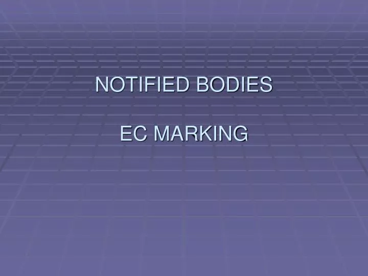 notified bodies ec marking