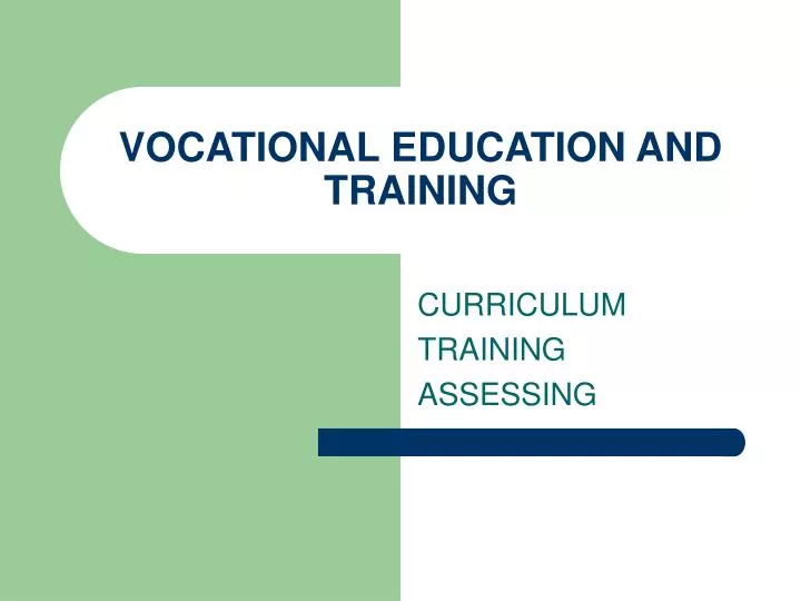 vocational education and training