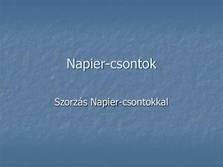 Napier-csontok