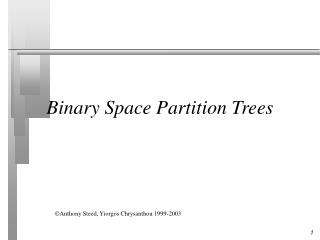 Binary Space Partition Trees