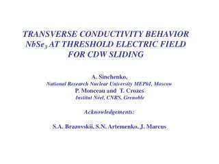 TRANSVERSE CONDUCTIVITY BEHAVIOR NbSe 3 AT THRESHOLD ELECTRIC FIELD FOR CDW SLIDING