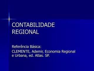 contabilidade regional
