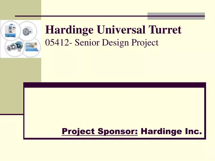 hardinge universal turret 05412 senior design project