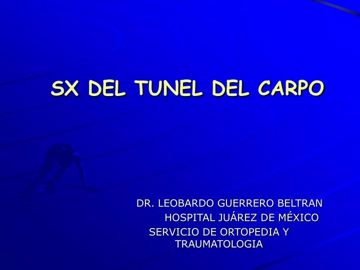 sx del tunel del carpo