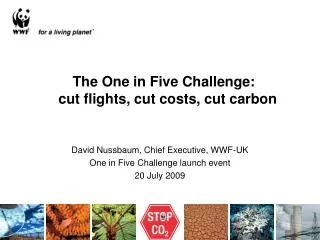 The One in Five Challenge: cut flights, cut costs, cut carbon