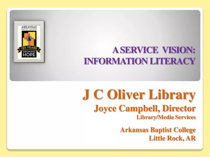 a service vision information literacy