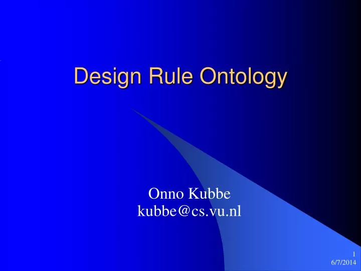 design rule ontology