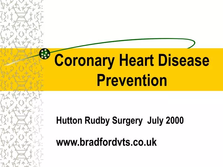 coronary heart disease prevention
