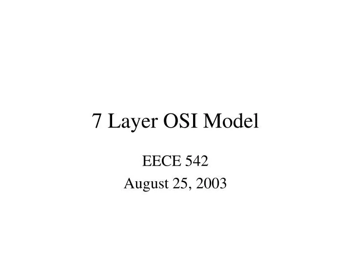 7 layer osi model