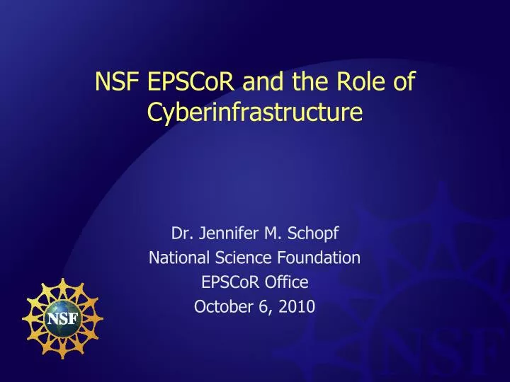 nsf epscor and the role of cyberinfrastructure