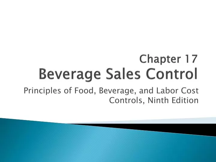 chapter 17 beverage sales control