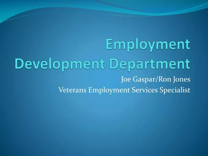 employment development department