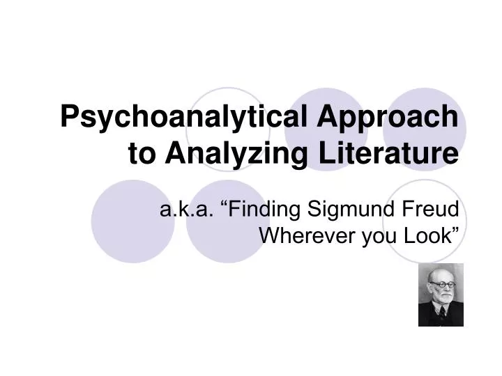 psychoanalytical approach to analyzing literature