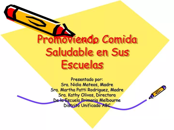 promoviendo comida saludable en sus escuelas