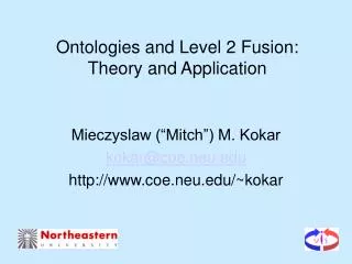 Ontologies and Level 2 Fusion: Theory and Application