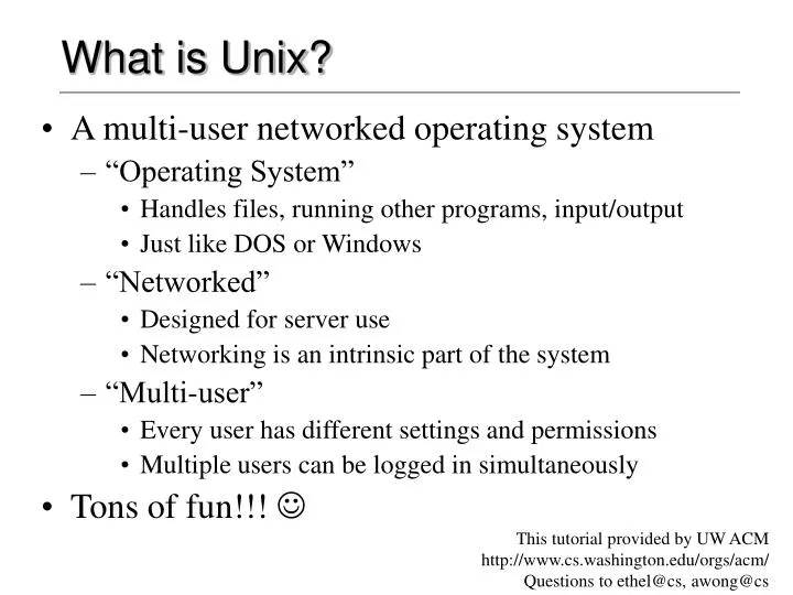 what is unix