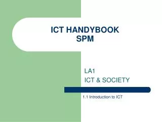 ICT HANDYBOOK SPM