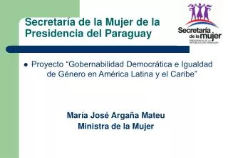 Secretaría de la Mujer de la Presidencia de l Paraguay
