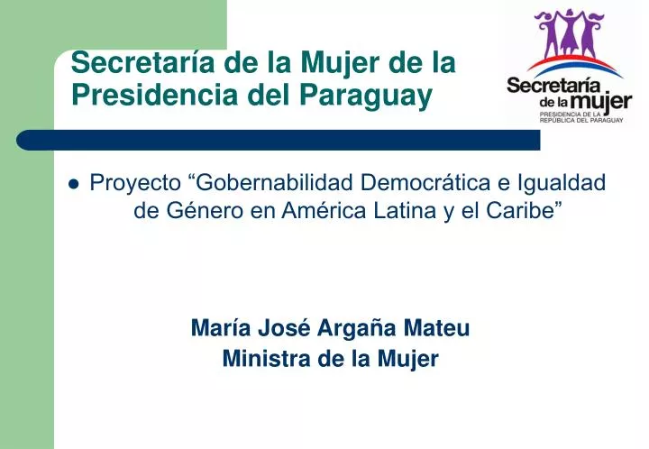 secretar a de la mujer de la presidencia de l paraguay