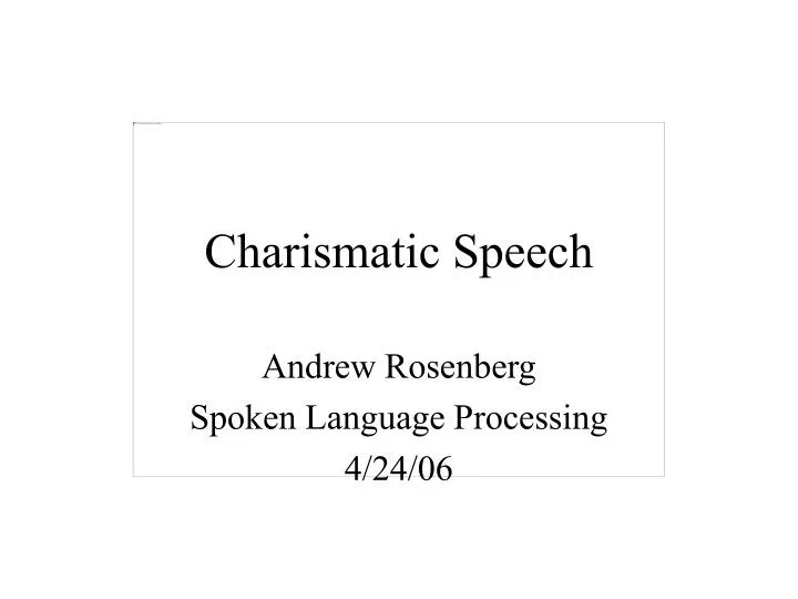 charismatic speech
