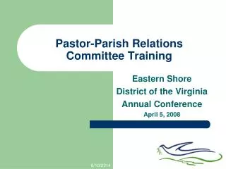 Pastor-Parish Relations Committee Training