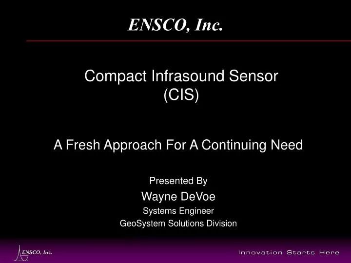 compact infrasound sensor cis