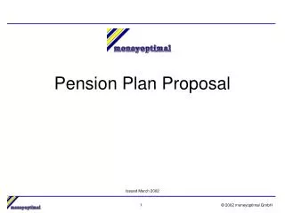 Pension Plan Proposal