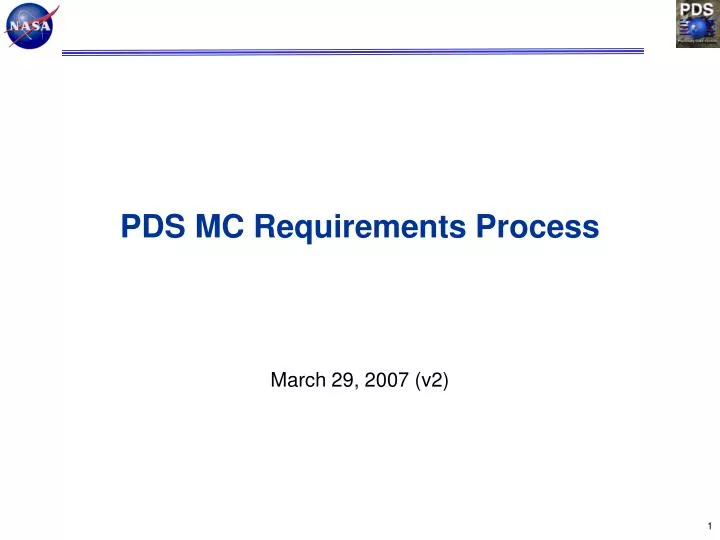 pds mc requirements process