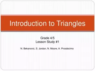 Introduction to Triangles